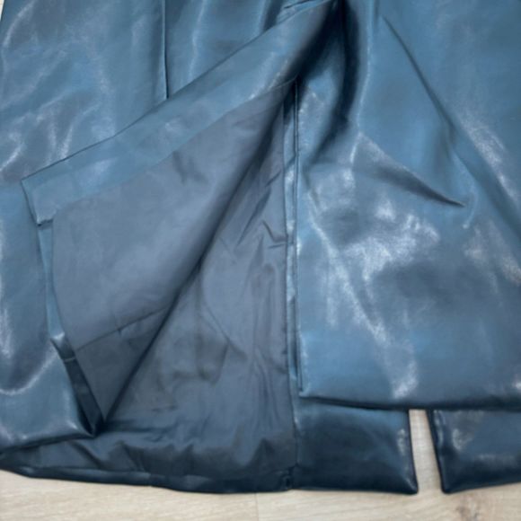 Avec Les Filles (NWOT) - Black Vegan Leather Longline Blazer - Women's XL - Picture 9 of 9